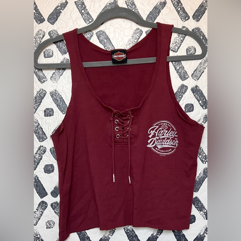 Cropped Harley Davidson tank